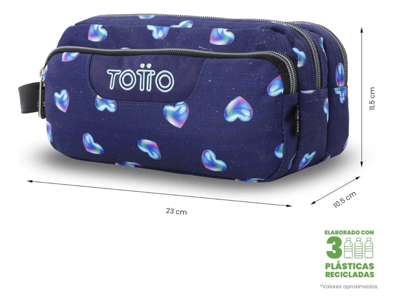 ESTUCHE MULTIUSO AGAPEC GLITTER GRANDE AZUL MUJER - 2