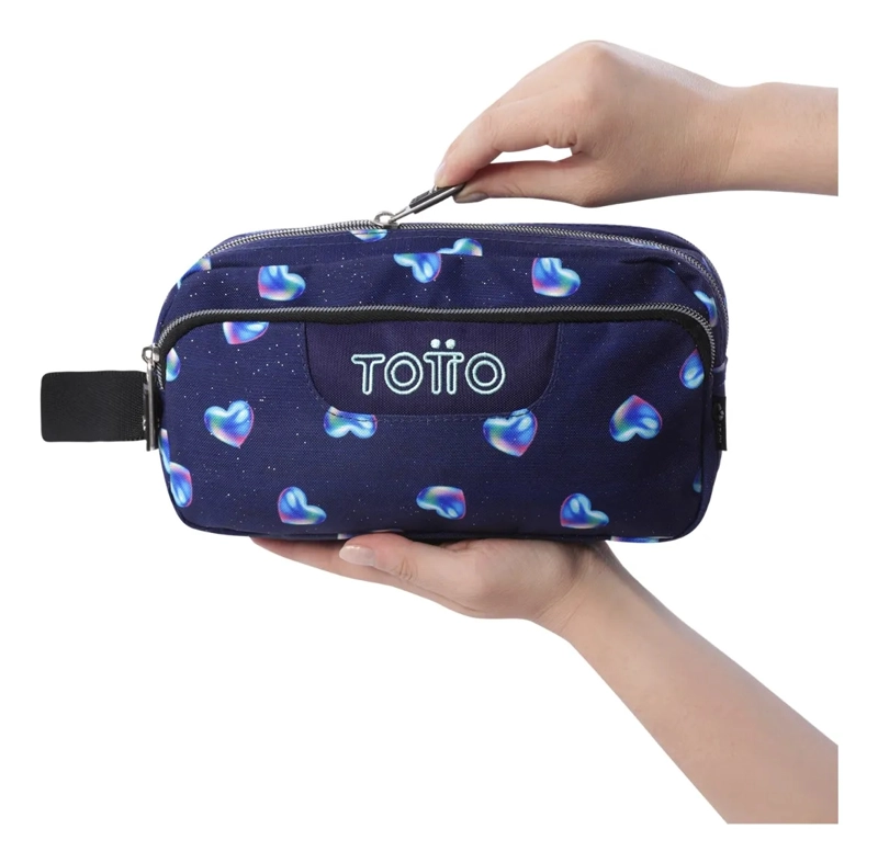 ESTUCHE MULTIUSO AGAPEC GLITTER GRANDE AZUL MUJER - 3