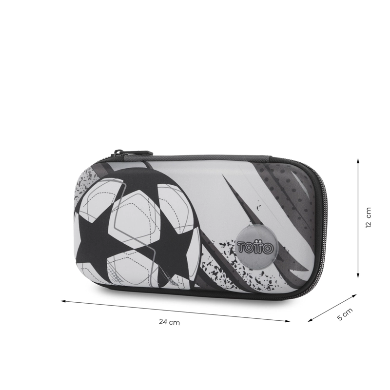 ESTUCHE ESCOLAR MEDIANA PARA NIÑO CHAMPION GRIS - 2
