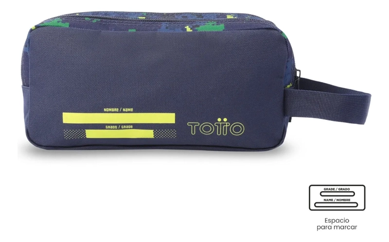 ESTUCHE ESCOLAR GRANDE PARA NIÑO 2 CUERPOS DIGISAURIO AZUL - 5