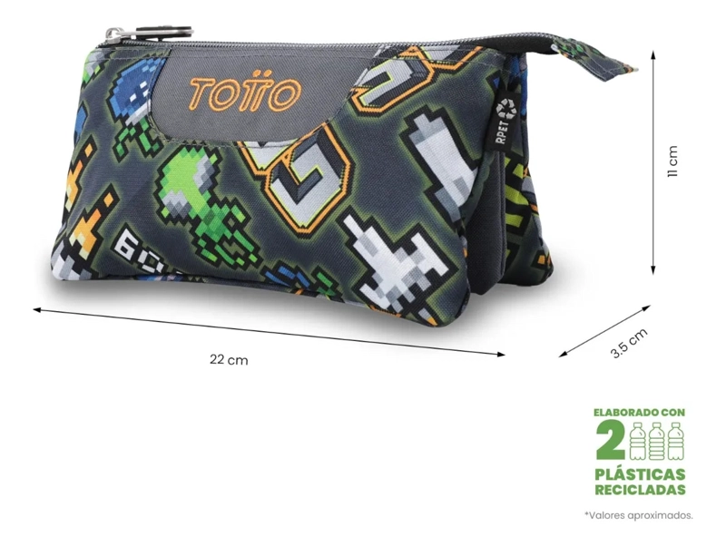 ESTUCHE MULTIUSO TABLERO PEQUEÑA GRIS HOMBRE - 2
