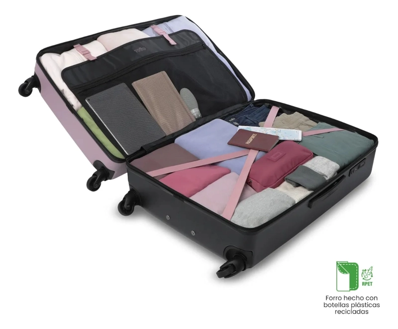 MALETA DE VIAJE GRANDE 23 KILOS 360 BAZY MORADA - 4