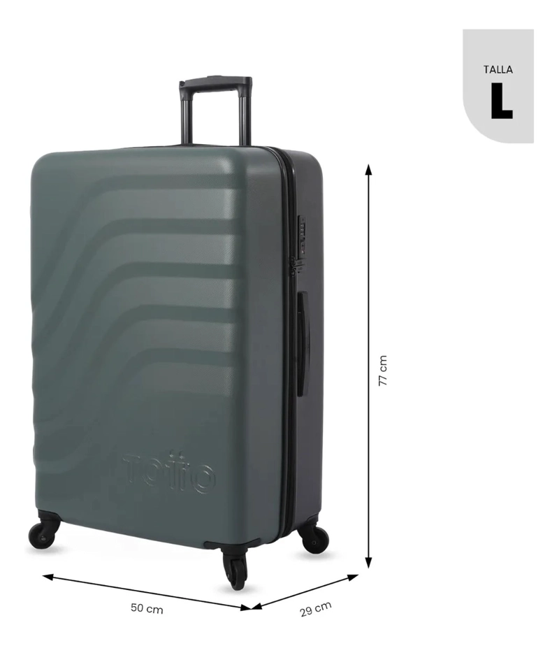 MALETA DE VIAJE GRANDE 23 KILOS 360 BAZY VERDE/NEGRA - 3