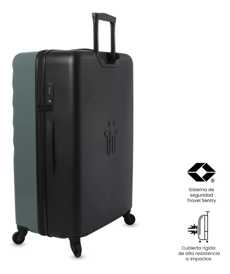 MALETA DE VIAJE GRANDE 23 KILOS 360 BAZY VERDE/NEGRA - 5