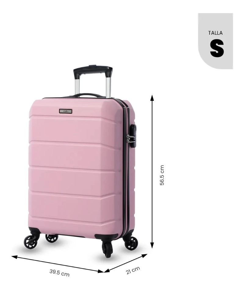 MALETA DE CABINA 360 RAYATTA S2 10 KILOS ROSADA - 3