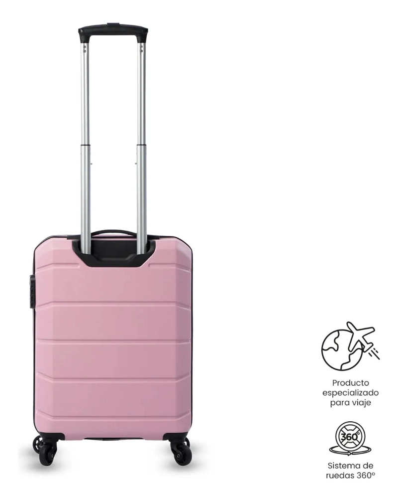 MALETA DE CABINA 360 RAYATTA S2 10 KILOS ROSADA - 6