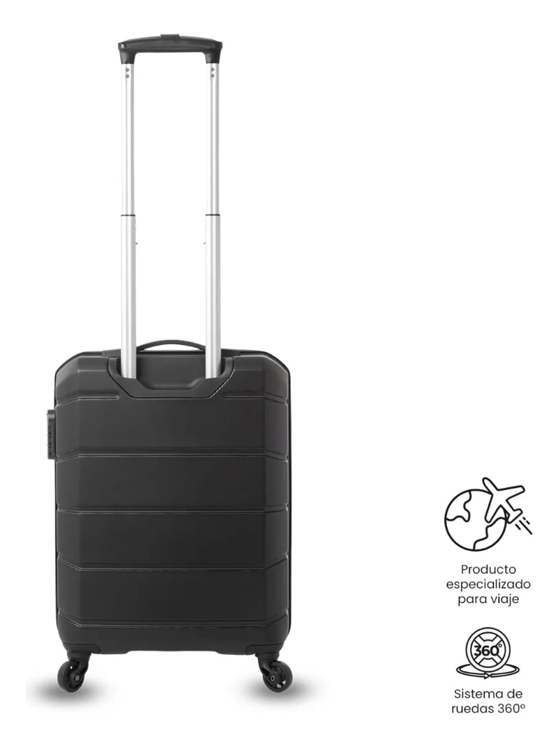 MALETA DE CABINA 360 RAYATTA S2 10 KILOS NEGRA - 6