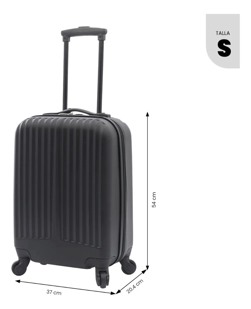 MALETA DE CABINA 360 ROCKA BY TOTTO S1 10 KILOS NEGRA - 3