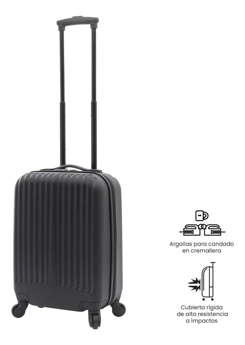 MALETA DE CABINA 360 ROCKA BY TOTTO S1 10 KILOS NEGRA - 5