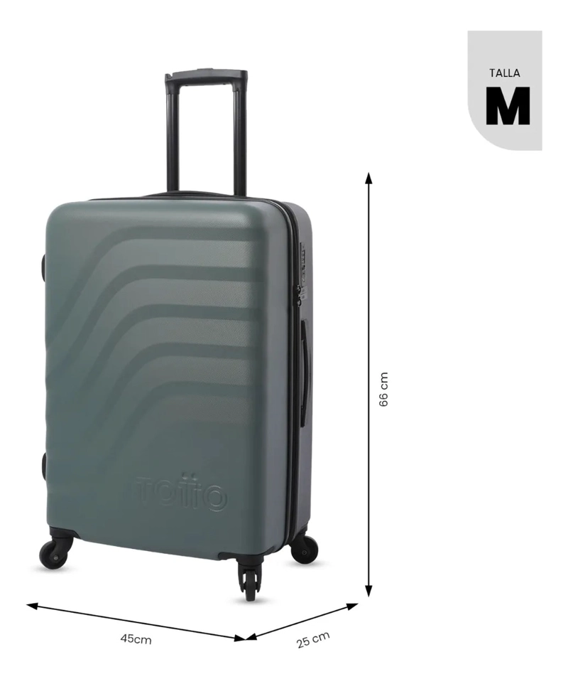 MALETA DE VIAJE MEDIANA 360 BAZY VERDE/NEGRA - 3