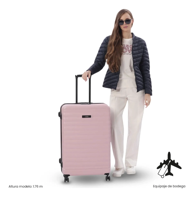 MALETA DE VIAJE GRANDE 23 KILOS 360 HELIOS 2.0 ROSADA - 2