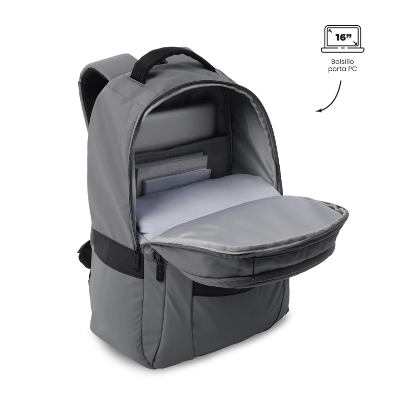MOCHILA PARA OFICINA PC 16' WIVETTO 2.0 MEDIANO GRIS - 4