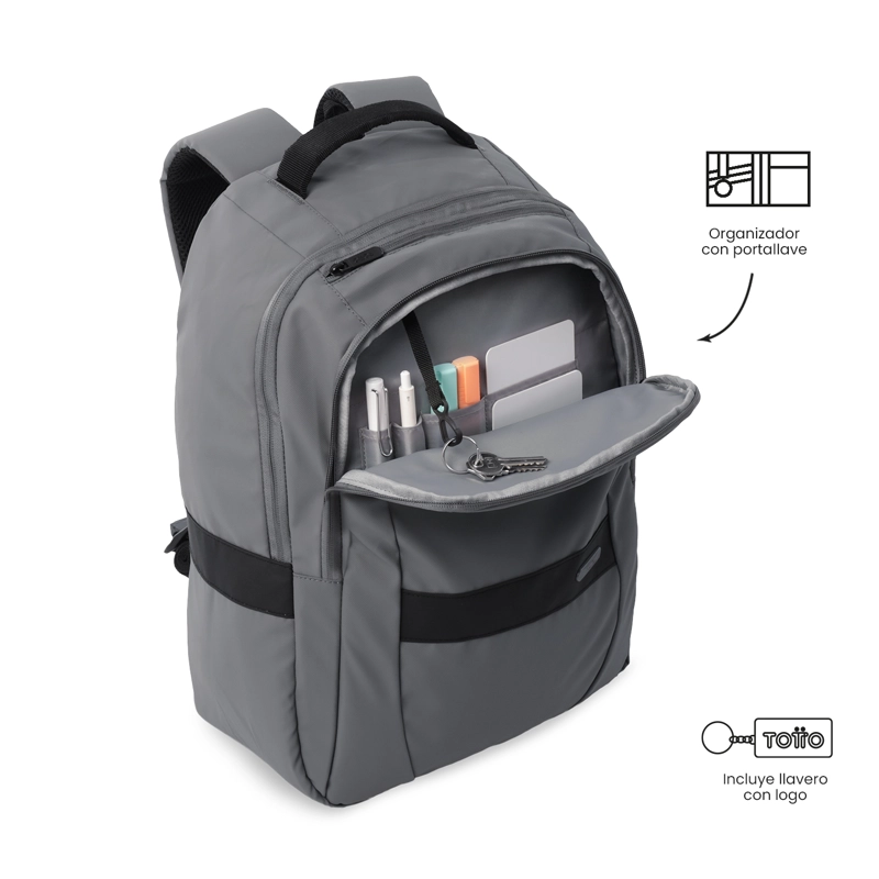 MOCHILA PARA OFICINA PC 16' WIVETTO 2.0 MEDIANO GRIS - 5