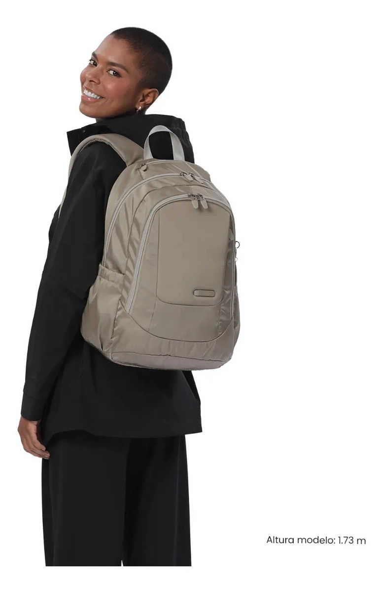 MOCHILA UNIVERSITARIO  GOCTAL TWILL 3.0 PORTA PC 14  BEIGE - 2