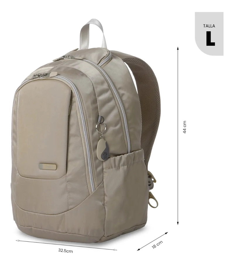 MOCHILA UNIVERSITARIO  GOCTAL TWILL 3.0 PORTA PC 14  BEIGE - 3