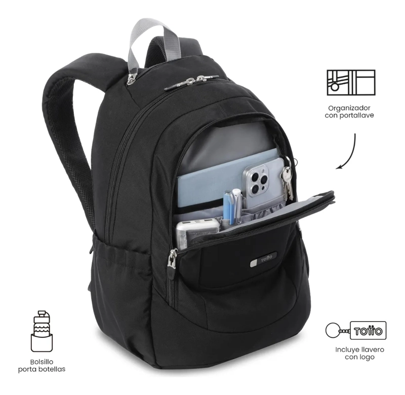 MOCHILA UNIVERSITARIO  GOCTAL 3.0 PORTA PC 14  NEGRO - 6