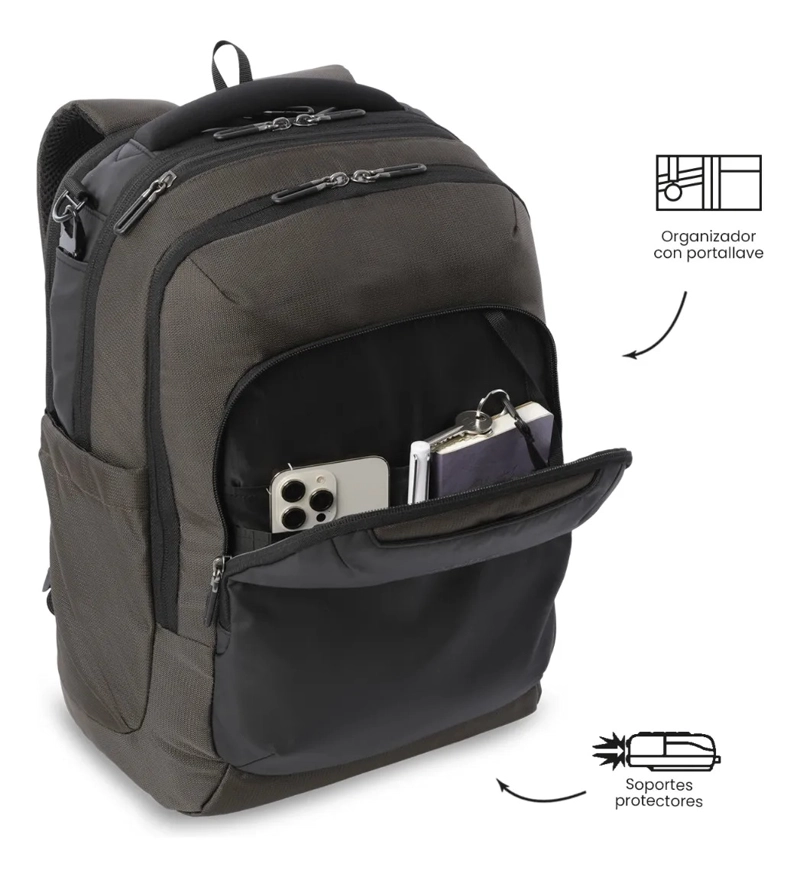 MOCHILA PARA OFICINA PC 16  GTX 3.0 GRANDE CAFE - 5