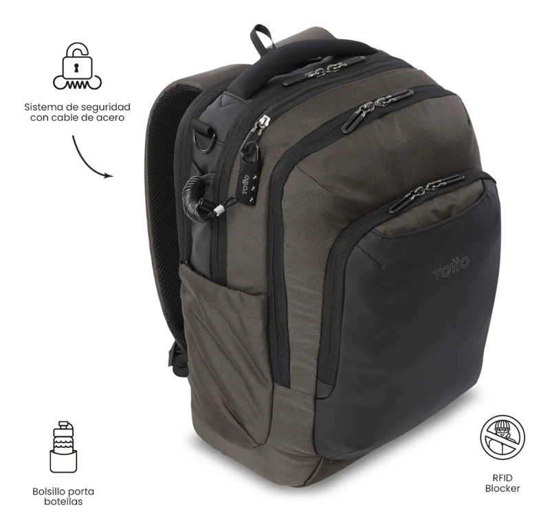 MOCHILA PARA OFICINA PC 16  GTX 3.0 GRANDE CAFE - 6