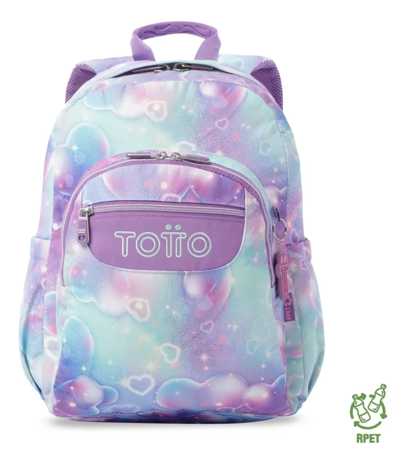 MOCHILA ESCOLAR JUVENIL PORTA PC 14  ACUARELA MORADA - 1