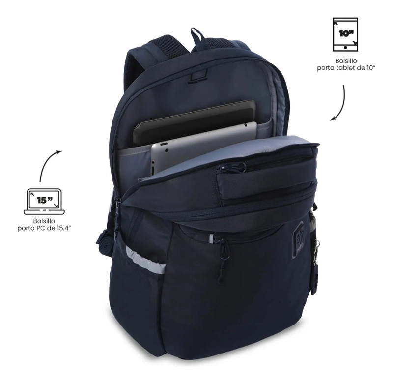 MOCHILA UNIVERSITARIO  PORTA PC 15  INDO 2.0 AZUL - 4