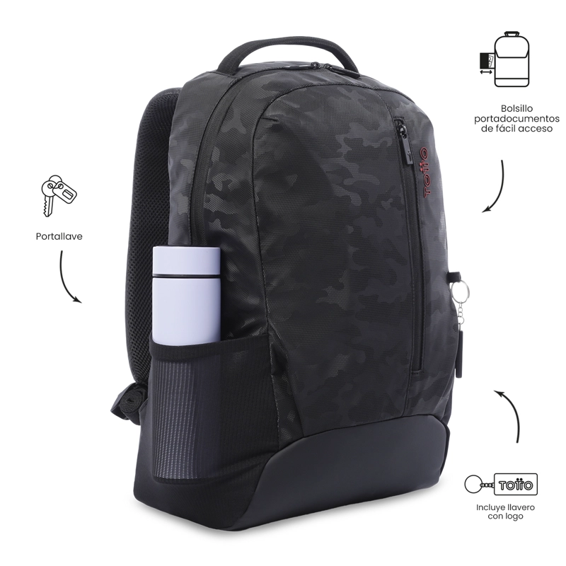 MOCHILA UNIVERSITARIO  DETROIT PORTA PC 16' NEGRO - 5
