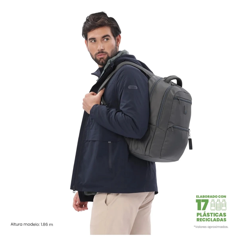 MOCHILA UNIVERSITARIO  TRACER 4 2.0 PORTA PC 14  GRIS - 2
