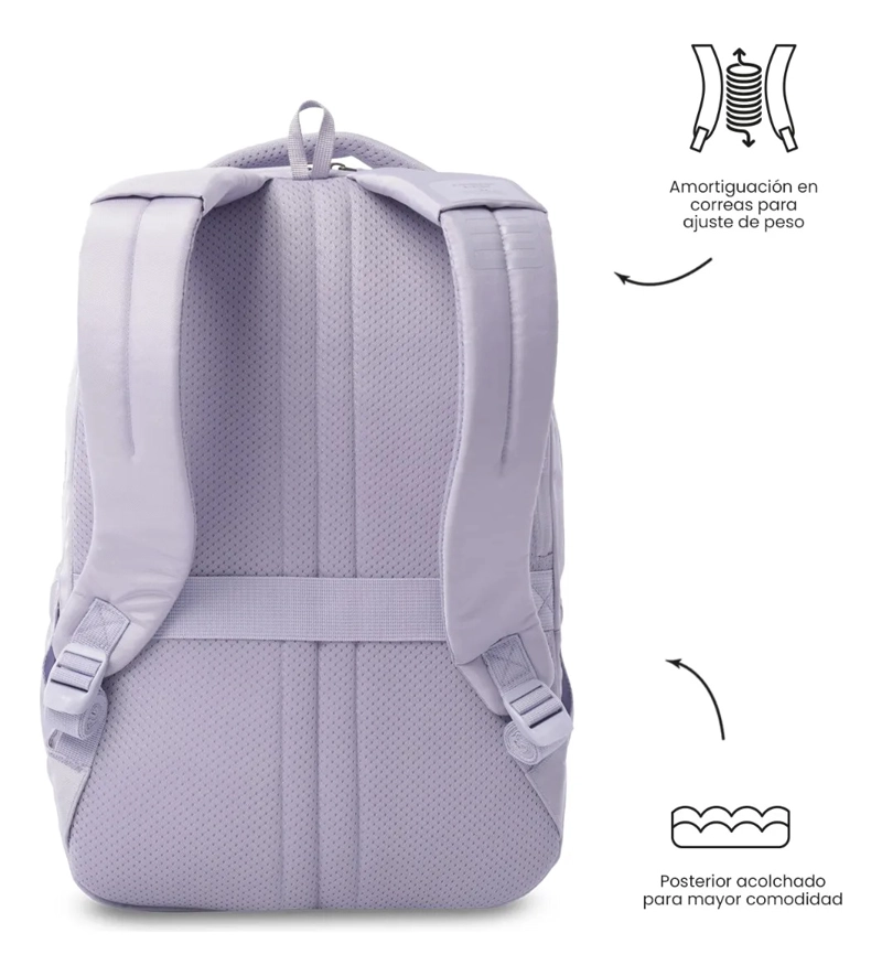 MOCHILA UNIVERSITARIO  COMFORT 2.0 PORTA PC 16  MORADO - 4