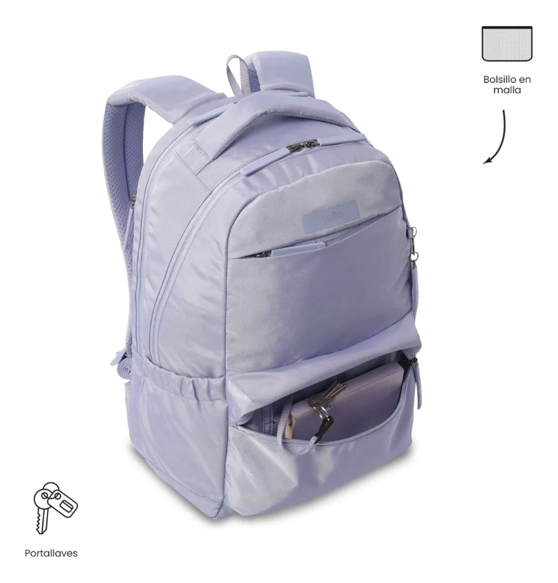 MOCHILA UNIVERSITARIO  COMFORT 2.0 PORTA PC 16  MORADO - 6