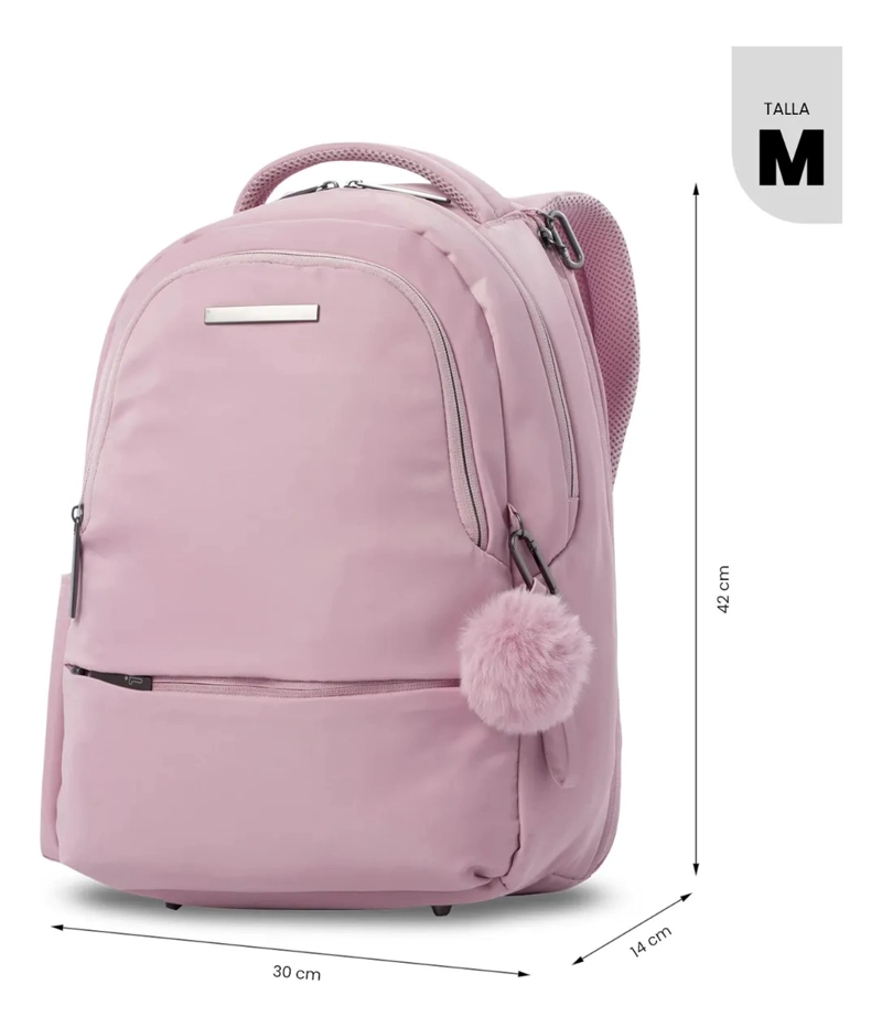 MOCHILA PARA OFICINA PC 14  ADELAIDE 2 2.0 MEDIANO ROSADO - 3