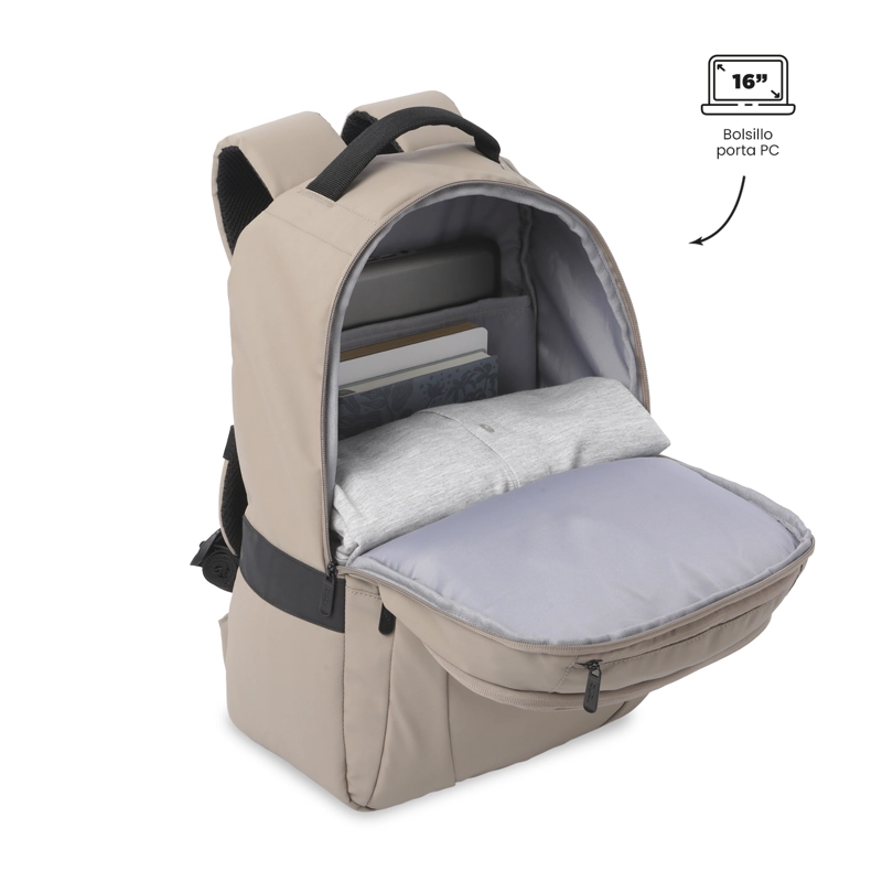 MOCHILA PARA OFICINA PC 16' WIVETTO 2.0 MEDIANO CAFE - 4