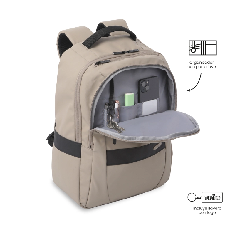 MOCHILA PARA OFICINA PC 16' WIVETTO 2.0 MEDIANO CAFE - 5