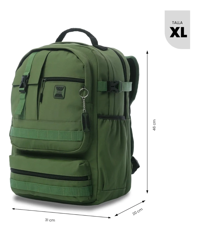 MOCHILA UNIVERSITARIO  SPA PORTA PC 15.4  VERDE - 2