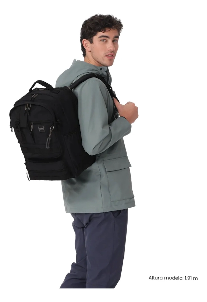MOCHILA UNIVERSITARIO  SPA PORTA PC 15.4  NEGRO - 2