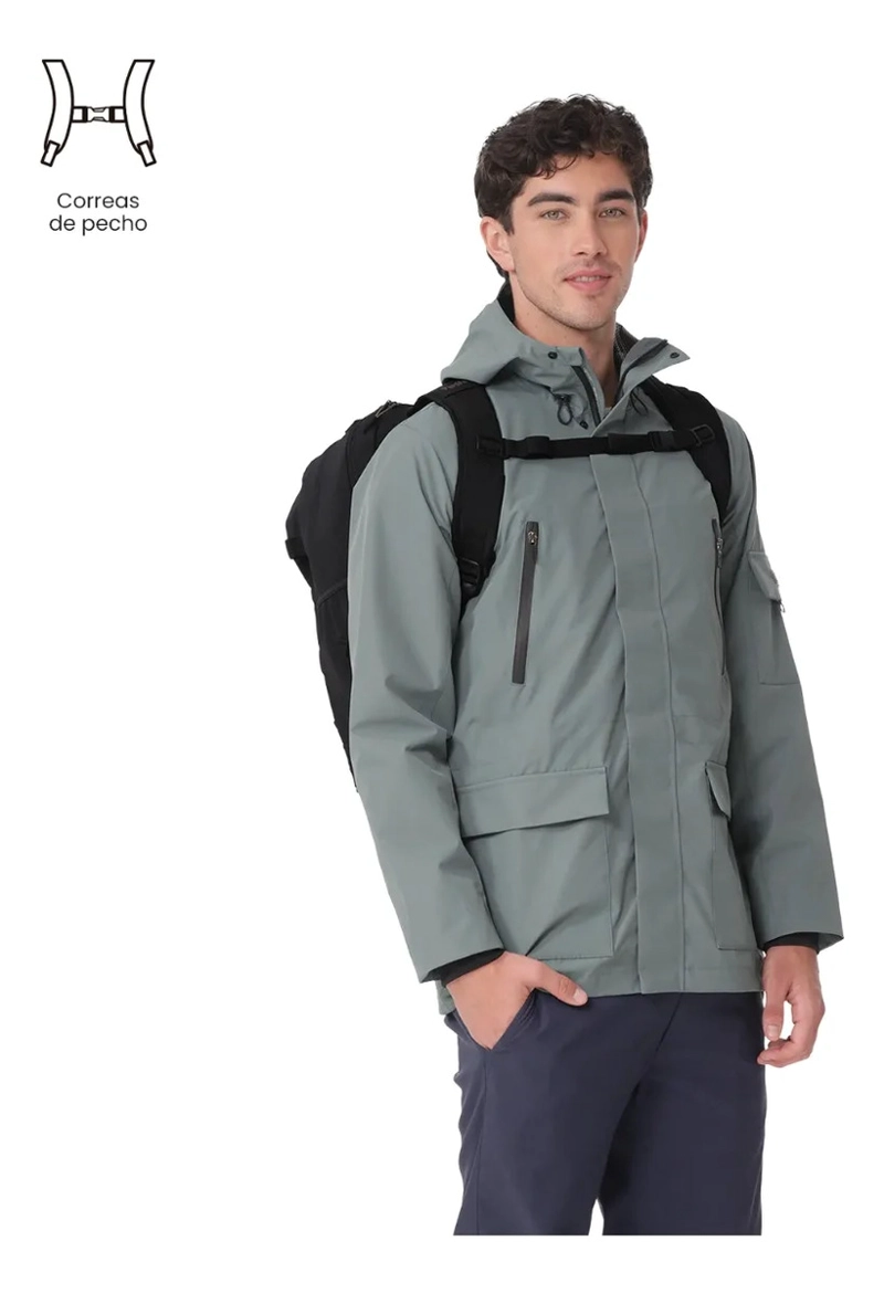 MOCHILA UNIVERSITARIO  SPA PORTA PC 15.4  NEGRO - 5