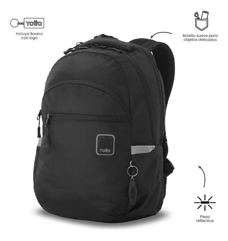 MOCHILA UNIVERSITARIO  PORTA PC 15  INDO 2.0 NEGRO - 6