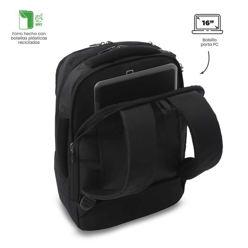 MOCHILA PARA OFICINA PC 16' GTX 3.0 GRANDE NEGRO - 4
