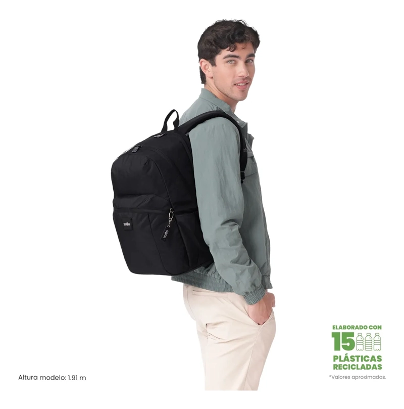 MOCHILA UNIVERSITARIO  TRIK 2.0 PORTA PC 15  NEGRO - 2