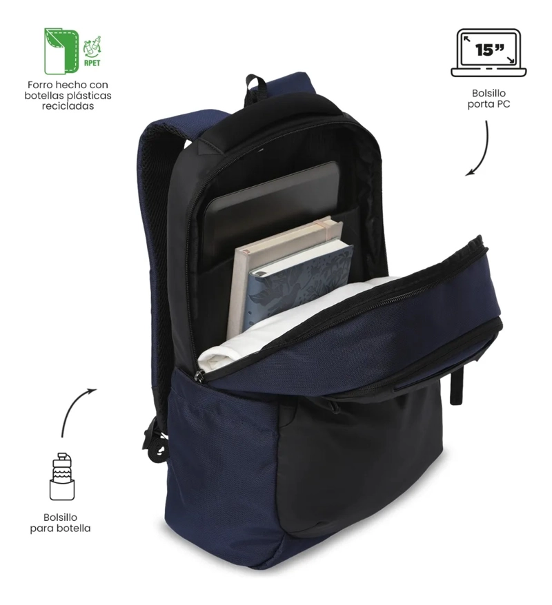 MOCHILA PARA OFICINA PC 15  GTX MEDIANO AZUL - 5