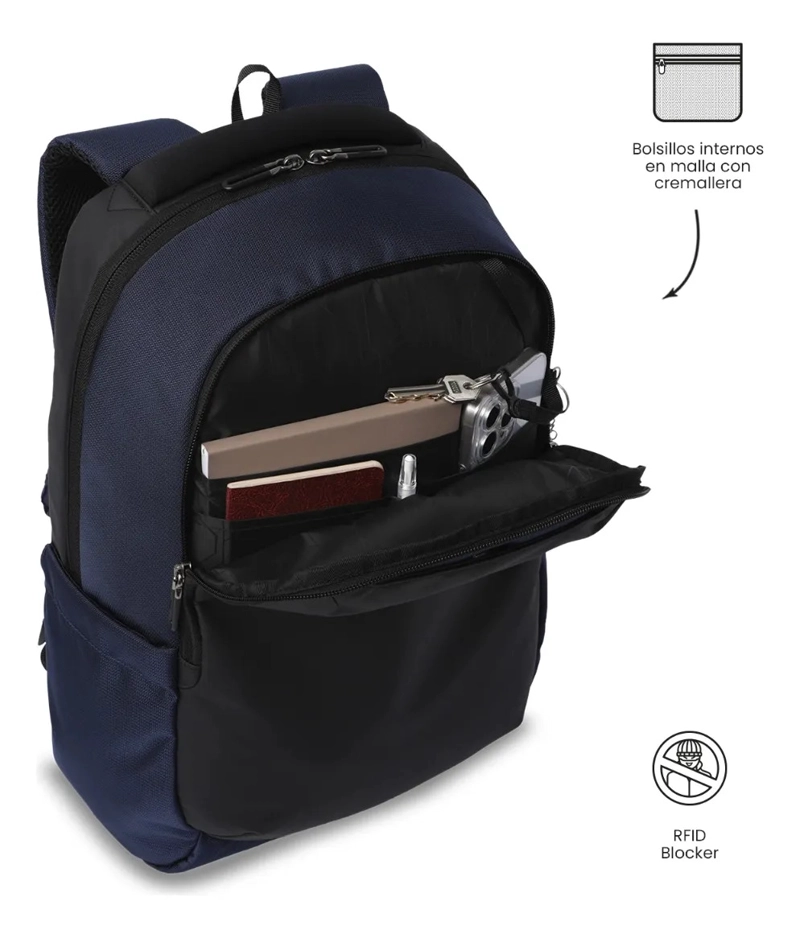 MOCHILA PARA OFICINA PC 15  GTX MEDIANO AZUL - 6