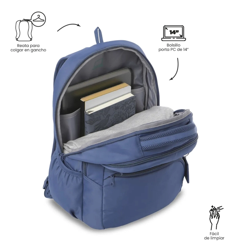 MOCHILA UNIVERSITARIO  TRACER 4 2.0 PORTA PC 14  AZUL - 5