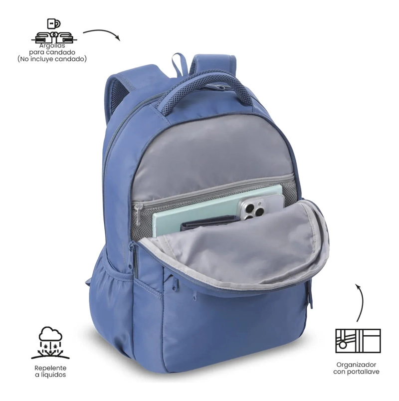 MOCHILA UNIVERSITARIO  TRACER 4 2.0 PORTA PC 14  AZUL - 6