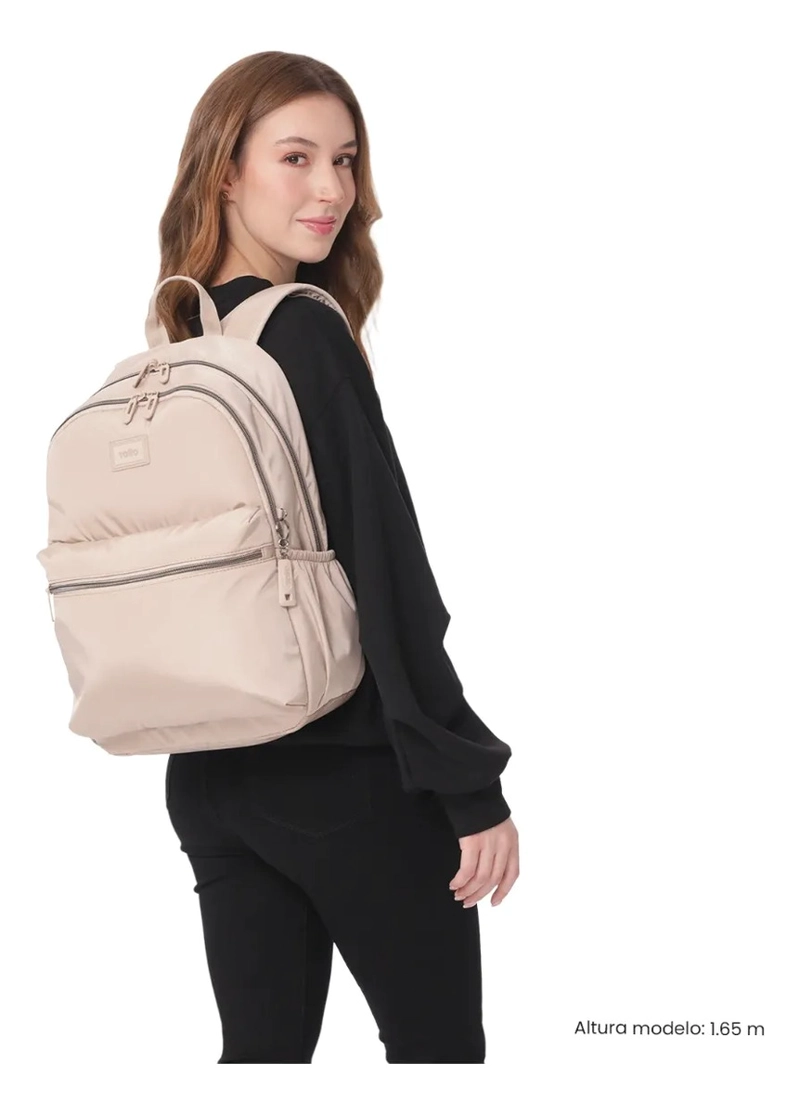MOCHILA PARA OFICINA PC 13  AYNATTO 2.0 MEDIANO BEIGE - 2