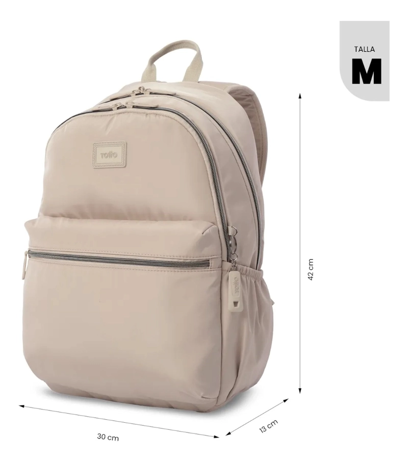 MOCHILA PARA OFICINA PC 13  AYNATTO 2.0 MEDIANO BEIGE - 3