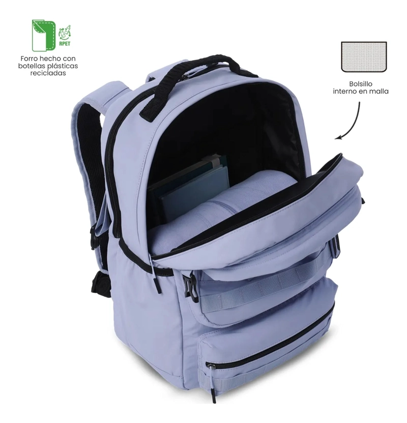 MOCHILA UNIVERSITARIO  SPA PORTA PC 15.4  MORADO - 5