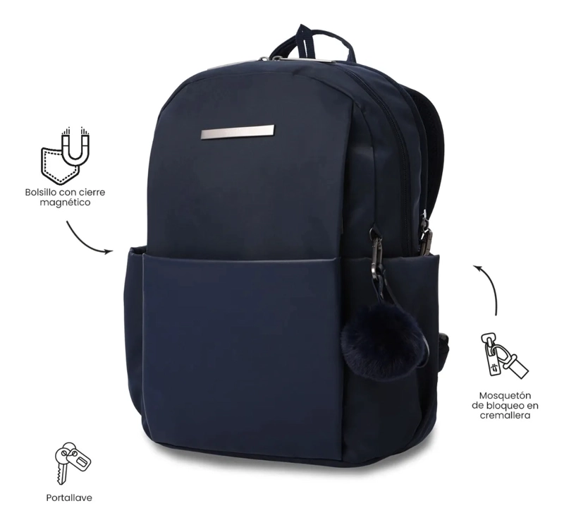 MOCHILA PARA OFICINA PC 14  ADELAIDE 1 2.0 MEDIANO AZUL - 6