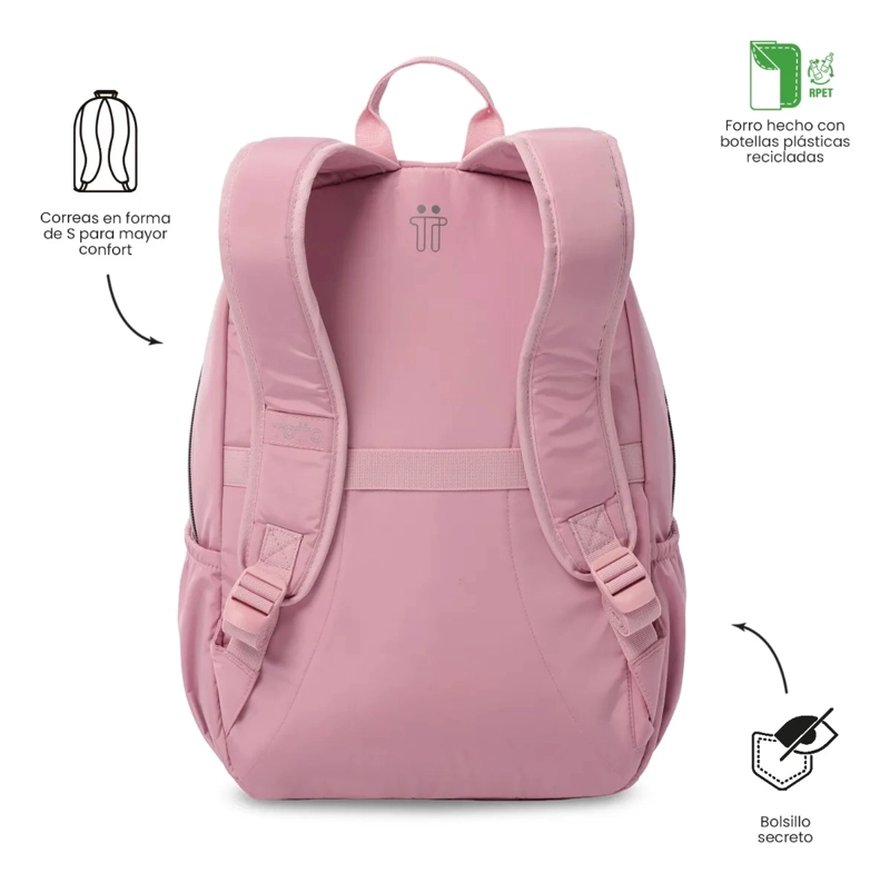 MOCHILA PARA OFICINA PC 13  AYNATTO 2.0 MEDIANO ROSADO - 4