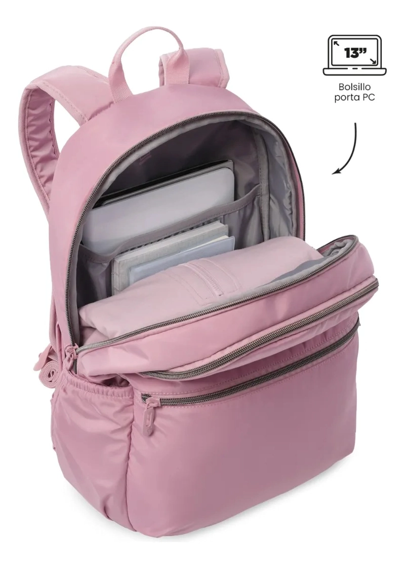 MOCHILA PARA OFICINA PC 13  AYNATTO 2.0 MEDIANO ROSADO - 5