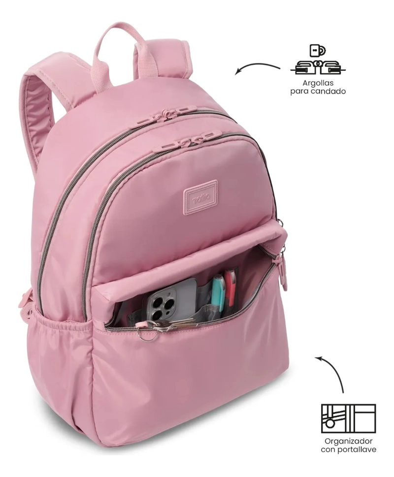 MOCHILA PARA OFICINA PC 13  AYNATTO 2.0 MEDIANO ROSADO - 6