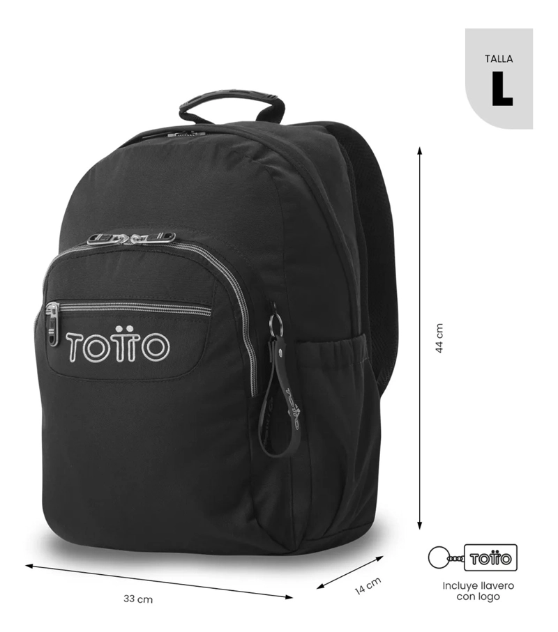 MOCHILA UNIVERSITARIO ACUARELA ECOLE SOLID PORTA PC14  NEGRO - 3