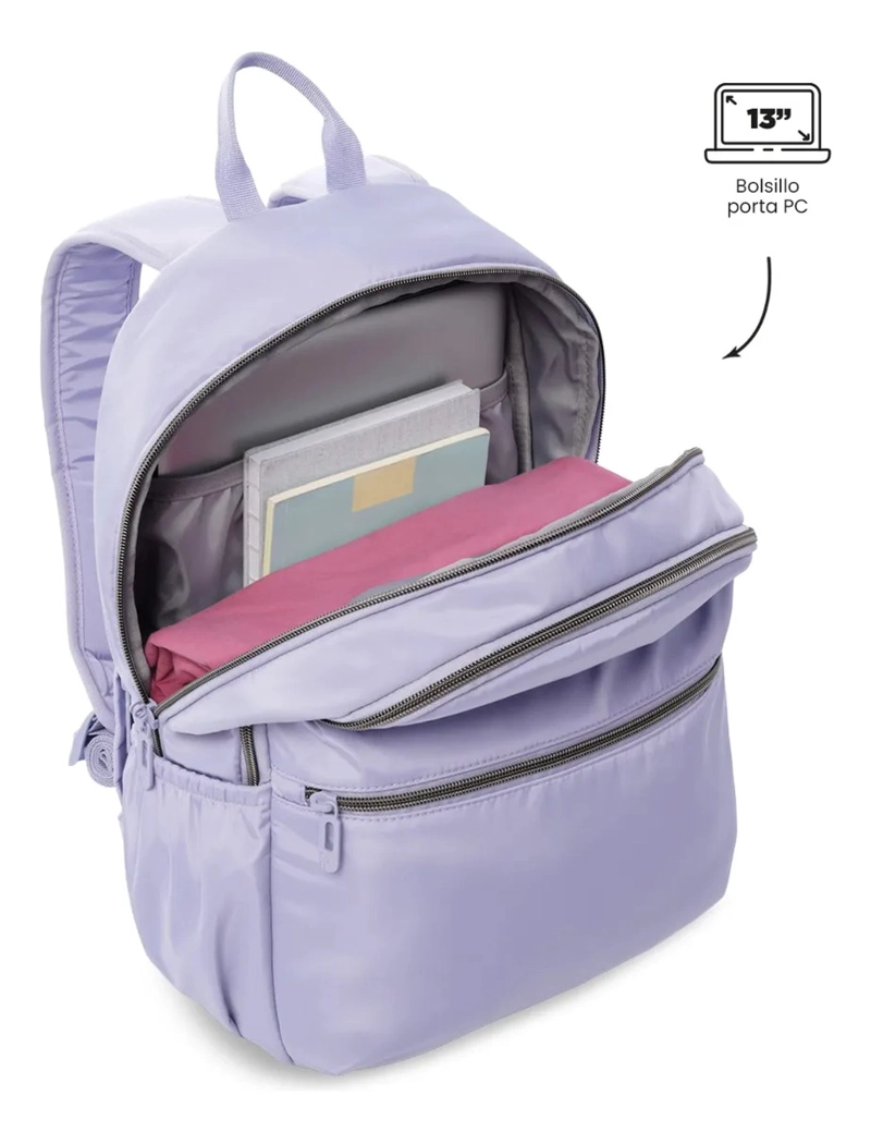 MOCHILA PARA OFICINA PC 13  AYNATTO 2.0 MEDIANO MORADO - 5